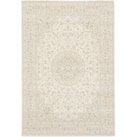 Tapis rectangle à courtes mèches vintage crème Dania