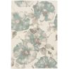 Tapis floral à courtes mèches design crème Leanie