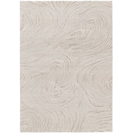 Tapis beige effet 3D moderne courbe Amel