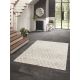 Tapis géométrique moderne gris Ximoz