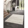 Tapis géométrique moderne gris Ximoz