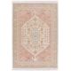Tapis à poils ras motif oriental recyclé beige Raya