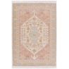 Tapis à poils ras motif oriental recyclé beige Raya