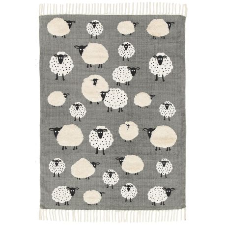 Tapis enfant en coton fait main multicolore Emil