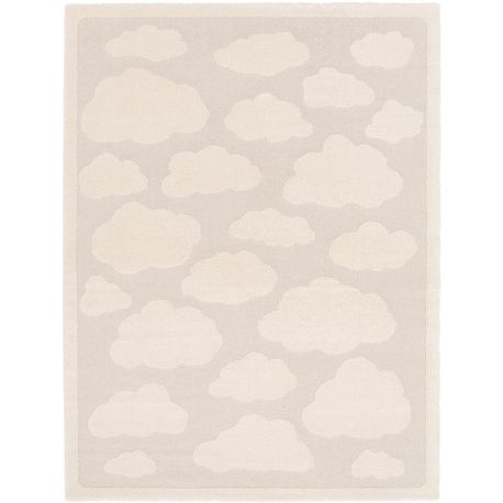 Tapis enfant effet 3D crème Lupo