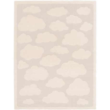 Tapis enfant effet 3D crème Lupo