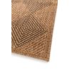 Tapis effet jute marron plat extérieur et intérieur moderne Sloan