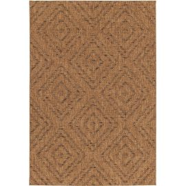 Tapis plat intérieur et extérieur effet jute graphique marron Ralf