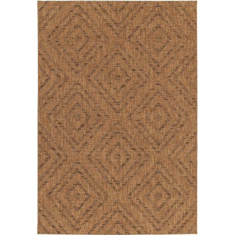 Tapis plat intérieur et extérieur effet jute graphique marron Ralf