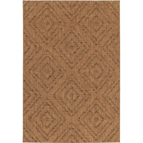 Tapis plat intérieur et extérieur effet jute graphique marron Ralf