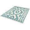 Tapis intérieur et extérieur bleu effet 3D ethnique Module