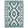 Tapis intérieur et extérieur bleu effet 3D ethnique Module