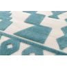 Tapis intérieur et extérieur bleu effet 3D ethnique Module