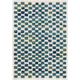 Tapis moderne intérieur et extérieur effet 3D vert Fez