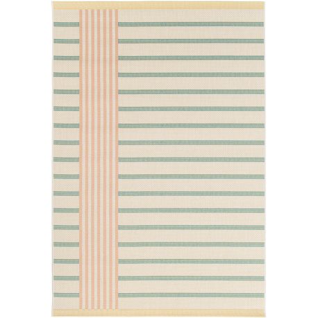 Tapis plat intérieur et extérieur moderne bleu Jennah