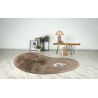 Tapis shaggy doux uni forme original Emy