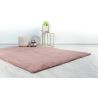 Tapis effet peau de mouton doux uni Rocco