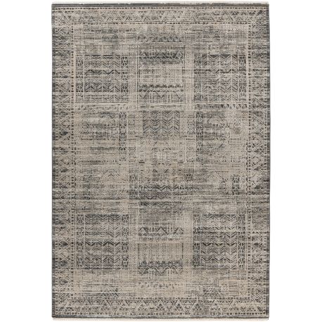 Tapis vintage avec franges rayé Gobi