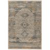 Tapis avec franges vintage rayé multicolore Pippa