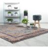 Tapis vintage avec franges rayé rectangle Marta