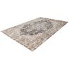 Tapis vintage avec franges rayé rectangle Marta