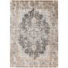 Tapis vintage avec franges rayé rectangle Marta