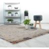 Tapis avec franges rayé vintage rectangle Jork