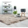 Tapis avec franges rayé vintage rectangle Jork