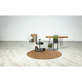 Tapis rond jute écologique naturel tissé plat Mila