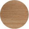 Tapis rond jute écologique naturel tissé plat Mila