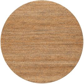 Tapis rond tissé plat naturel jute écologique Jamal