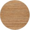 Tapis rond tissé plat naturel jute écologique Jamal