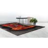 Tapis rectangle moderne courtes mèches Kamala