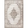 Tapis style orient effet 3D beige argenté Cosmia