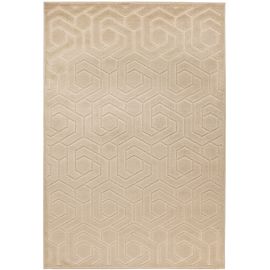 Tapiso breeze tapis salon moderne beige crème 3d taches doux