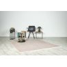 Tapis floral moderne lavable en machine avec franges Coral