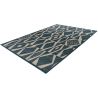 Tapis moderne extérieur et intérieur plat bleu Nuevo