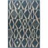 Tapis moderne extérieur et intérieur plat bleu Nuevo