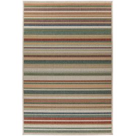 Tapis rayé plat extérieur et intérieur multicolore Spectro