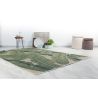 Tapis floral extérieur et intérieur vert plat Branver