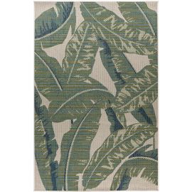 Tapis floral extérieur et intérieur vert plat Branver