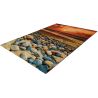 Tapis plat extérieur moderne multicolore Kasuri