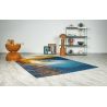 Tapis extérieur bleu design plat Lohko