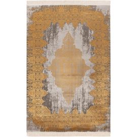 Tapis vintage effet 3D avec franges rayé luxe Alix