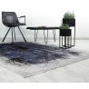 Tapis moderne avec franges rayé 3D Hadri