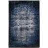 Tapis design 3D rayé poils ras avec franges Nath