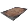 Tapis design 3D rayé poils ras avec franges Nath