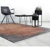 Tapis design 3D rayé poils ras avec franges Nath