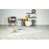 Tapis avec franges rayé design argenté 3D Terra