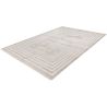 Tapis argenté avec franges moderne rayé 3D Nuria